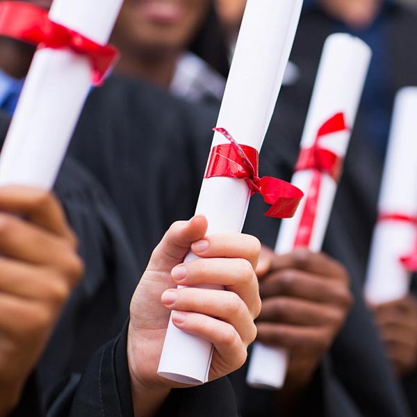 field of graduating students